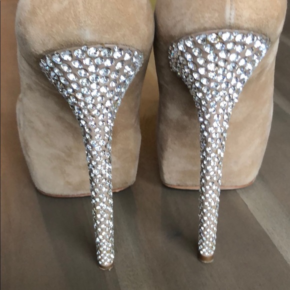Esam suede Jimmy Choo crystal heel shoe - Picture 3 of 8